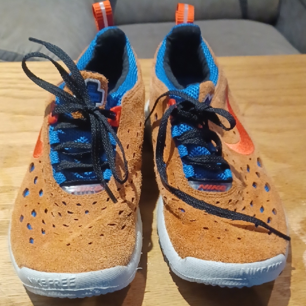Nike Kids' Tan and Blue Sneakers